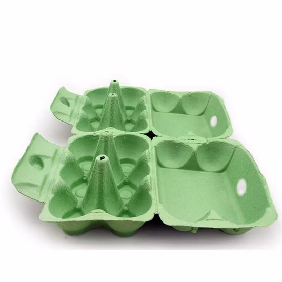 Pulpa de papel de granja vintage colorida compostable, paquete de 12 docenas de cajas de huevos