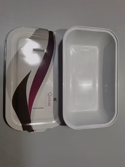 Caja de aluminio de la línea aérea de la fiambrera de la hoja de la línea aérea del acondicionamiento de los alimentos del avión